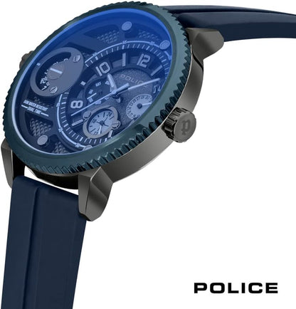 Police Ray Gun Multi Dial Grey Silicone Strap Watch