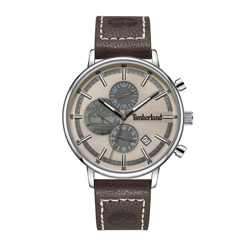 Timberland Sterling Dark Brown Leather Strap 3ATM Watch