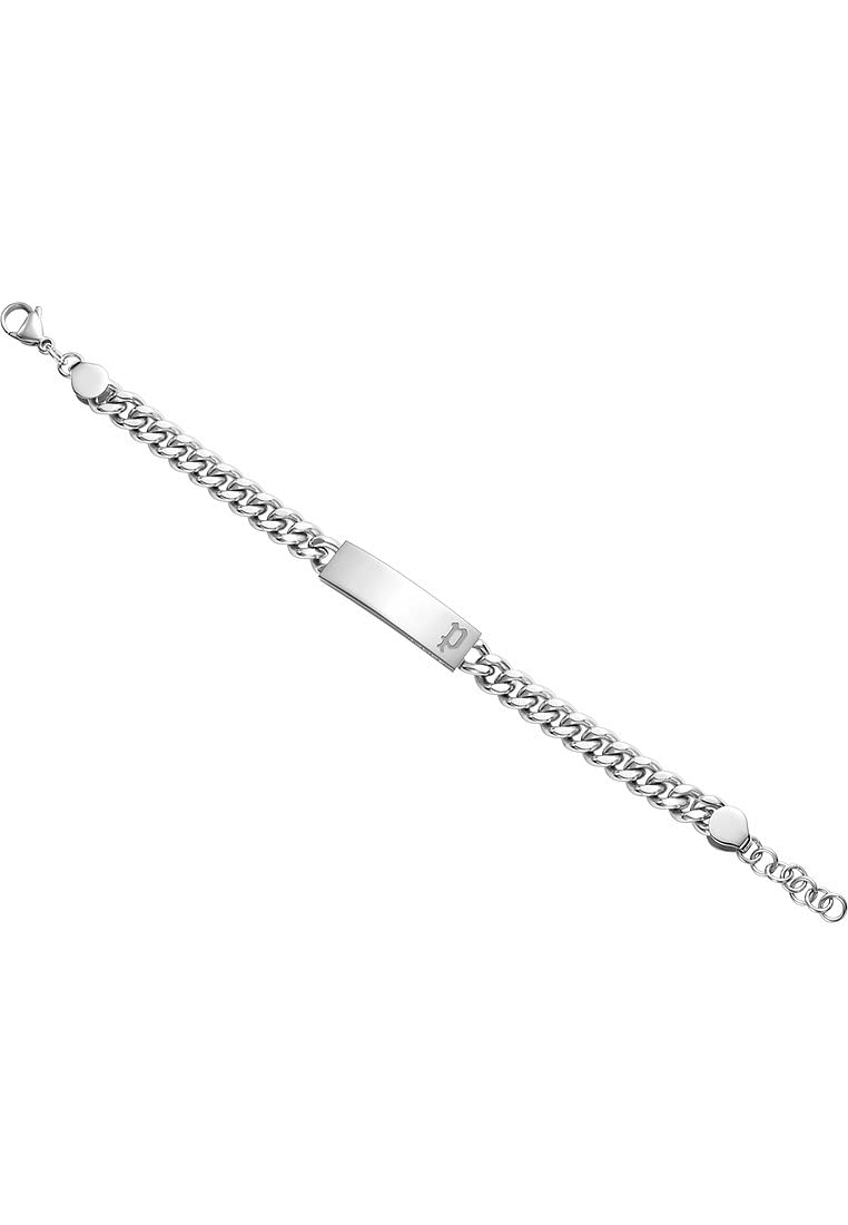 Police Mens Strip II Stainless Steel Chain Adjustable Bracelet: 19.5 cm