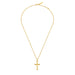 Police Men's Tacoma II Stainless Steel Gold Cross Adjustable Pendant Necklace 50cm