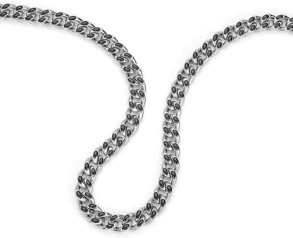 Police Men's Centurion Stainless Steel & Ip Gun Curb Chunky Necklace