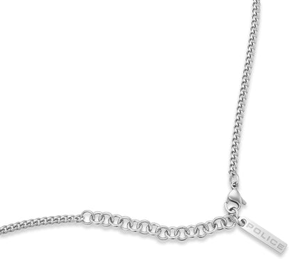 Police Men's Pontevedra Stainless Steel Dog tag Chain Necklace