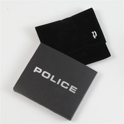 Police Soul Ss Black Stone Stud Earrings