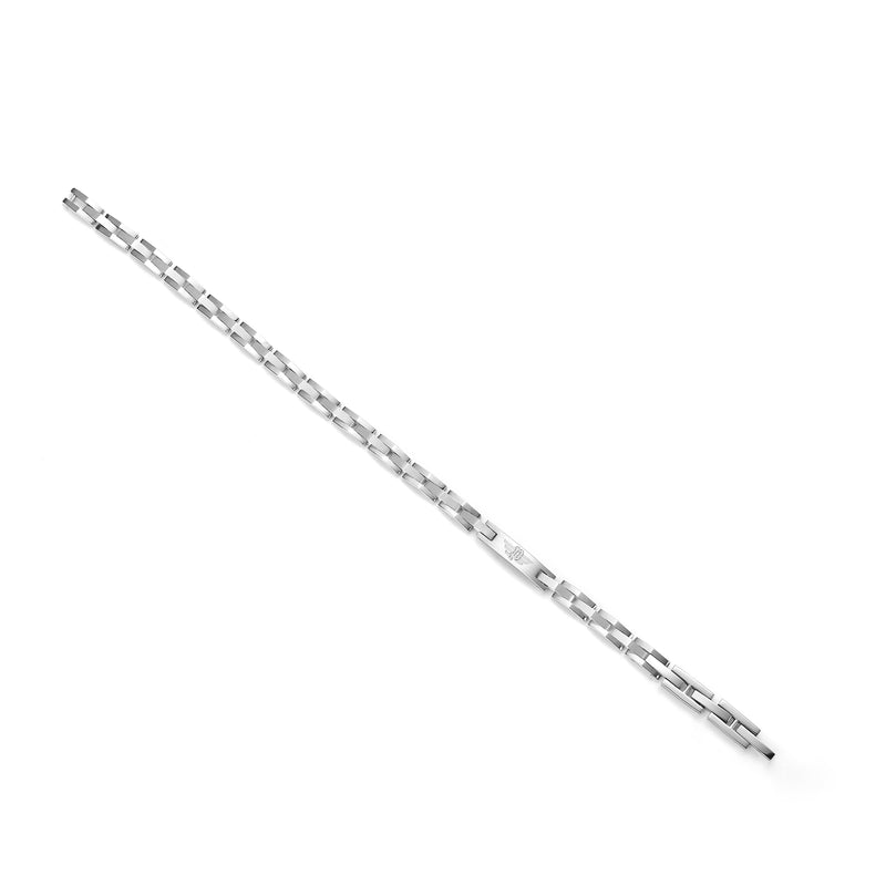 Police Men's Coil Stainless Steel Hardware Wing logo Slim Bracelet