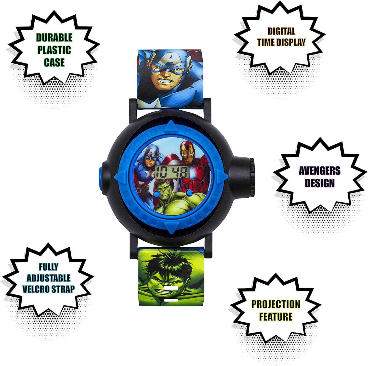 Disney Marvel Avengers Blue Silicon Strap Watch AVG3536