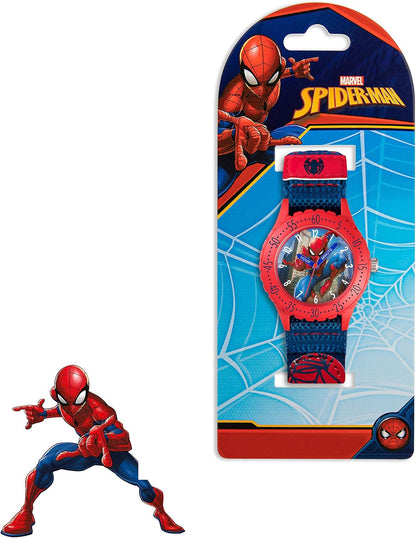 Disney Marvel Spiderman Blue Canvas Strap Watch SPD3495
