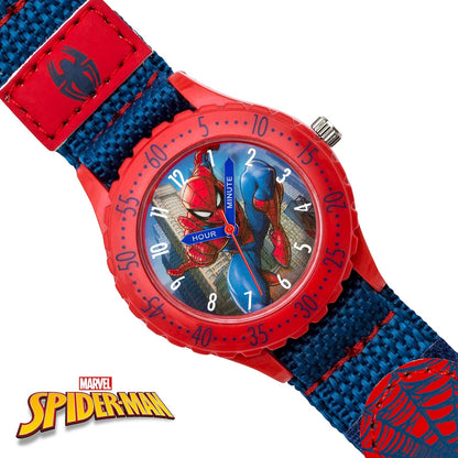 Disney Marvel Spiderman Blue Canvas Strap Watch SPD3495