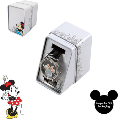 Minnie Mouse Women's Analogue Quartz Watch with Polyurethane Strap - MN1149 (White