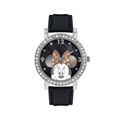 Minnie Mouse Women's Analogue Quartz Watch with Polyurethane Strap - MN1149 (White