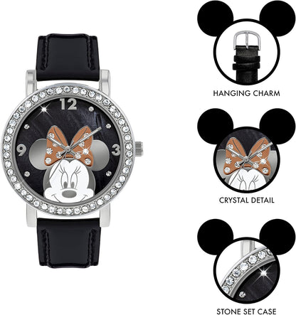 Minnie Mouse Women's Analogue Quartz Watch with Polyurethane Strap - MN1149 (White
