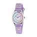 Tikkers Girls Purple Fabric Rip Strap Unicorn Watch TK0148