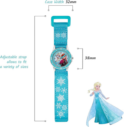 Disney Frozen Blue Fabric Strap Watch FZN5014