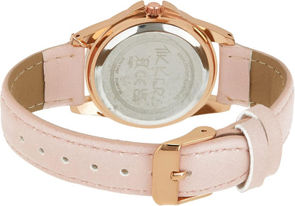 Tikkers Girls PU Strap Pink Glitter Watch, necklace and purse set ATK1062