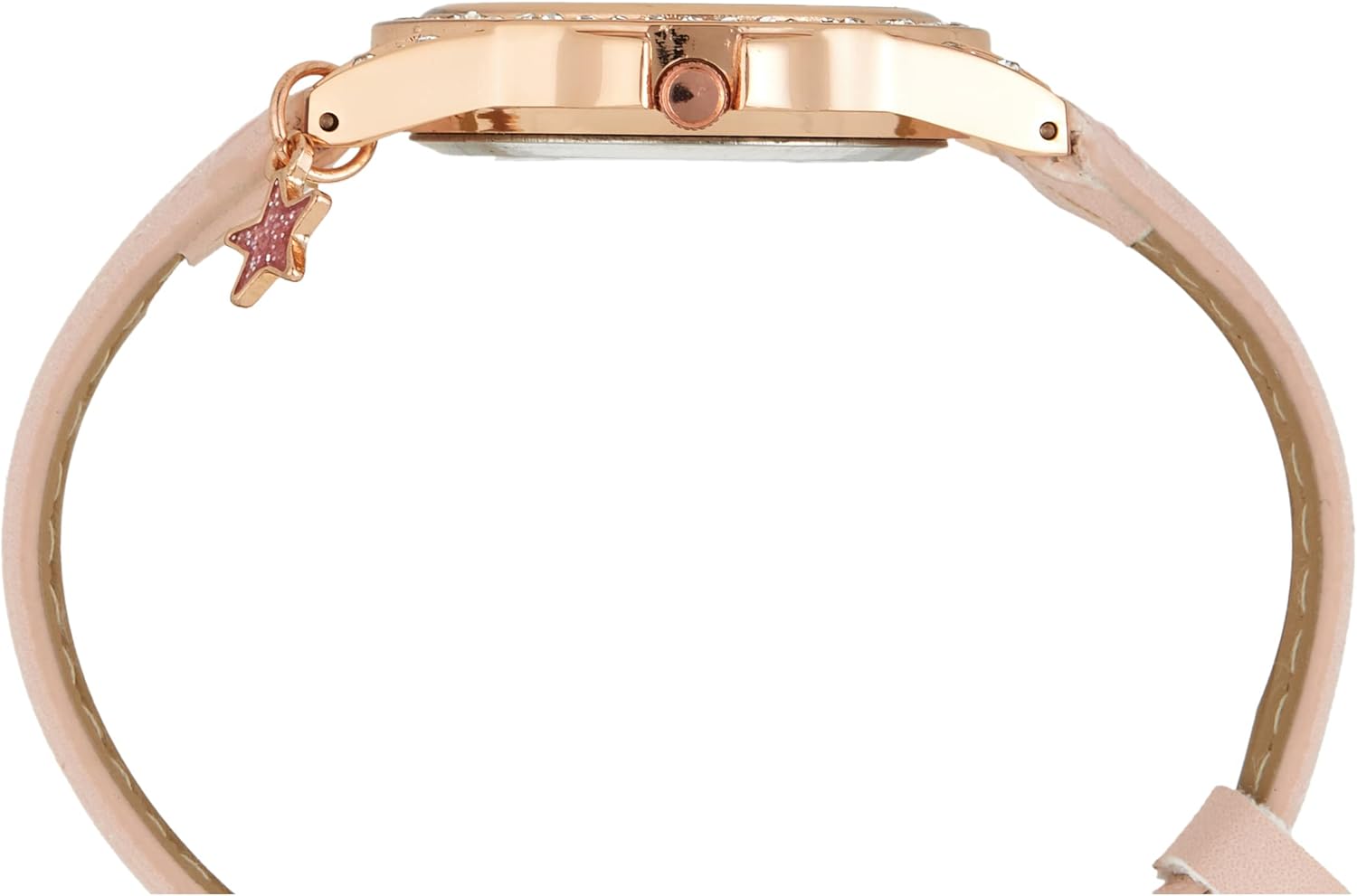 Tikkers Girls PU Strap Pink Glitter Watch, necklace and purse set ATK1062