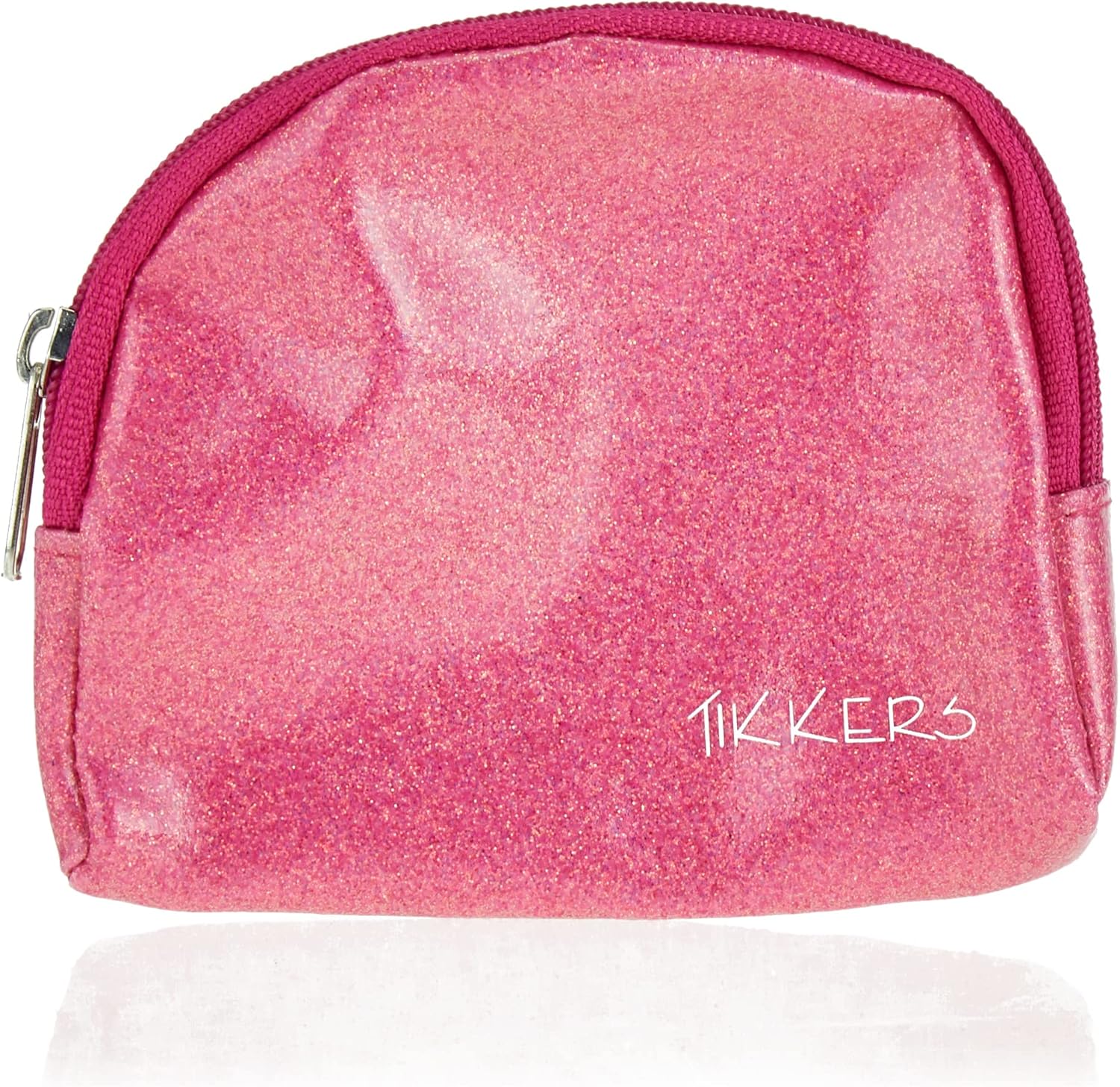 Tikkers Girls PU Strap Pink Glitter Watch, necklace and purse set ATK1062