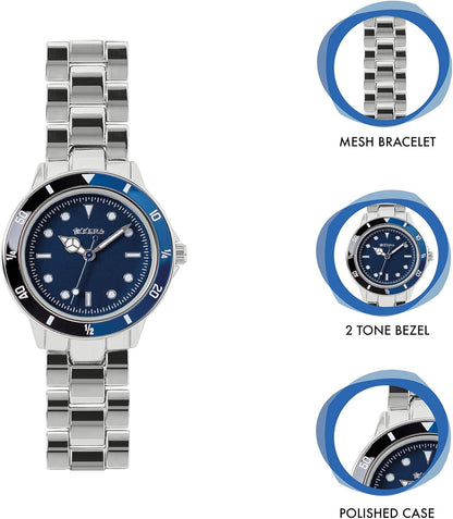 Tikkers Boys Silver Metal Bracelet Time Teacher Watch ATK1052