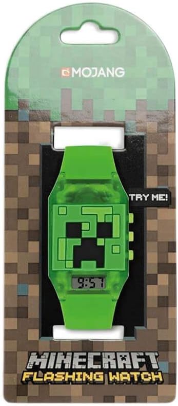 Minecraft Green Silicon Strap Watch MIN4014