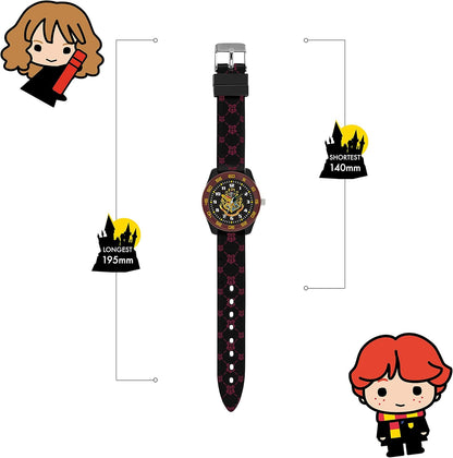 Warner Brothers Harry Potter Black/ burgundy Silicon Strap Watch HP9050ARG