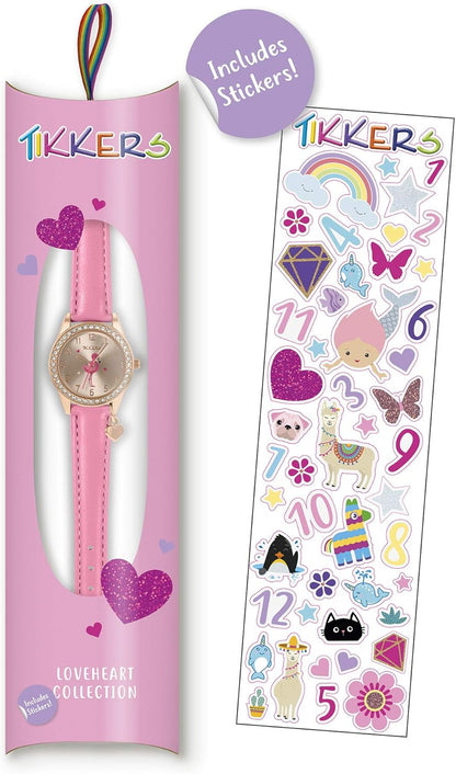 Tikkers Girls Pink PU Strap Flamingo Dial & Star Charm Watch TK0188