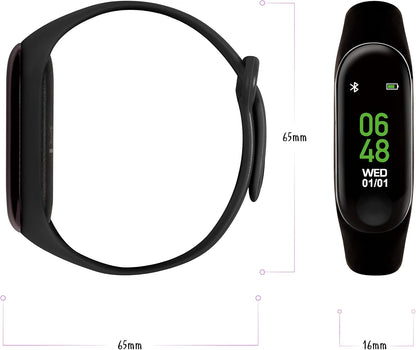 Tikkers Series 1 Black Silicone Strap Activity tracker with colour touch screen and up to 7 day battery life TKS01-0002