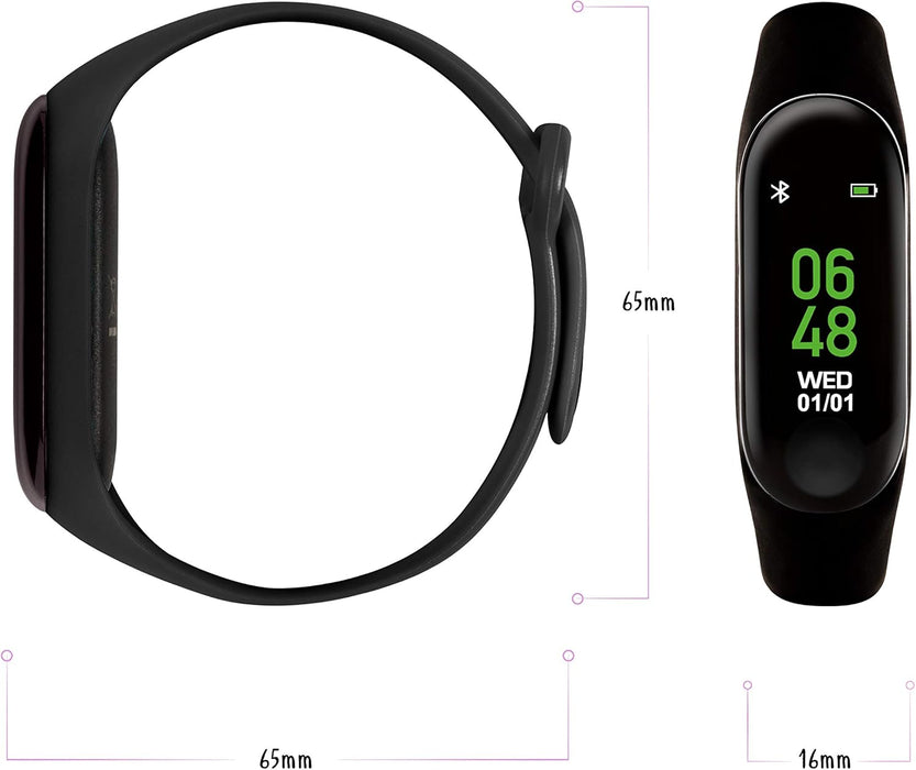 Tikkers Series 1 Black Silicone Strap Activity tracker with colour touch screen and up to 7 day battery life TKS01-0002
