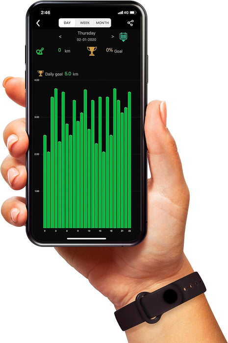 Tikkers Series 1 Black Silicone Strap Activity tracker with colour touch screen and up to 7 day battery life TKS01-0002