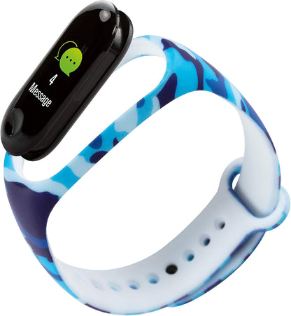 Tikkers Series 1 Printed Camo Blue Silicone Strap Activity tracker with colour touch screen and up to 7 day battery life TKS01-0003