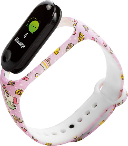 Tikkers Series 1 Printed Lilac Unicorns Silicone Strap Activity tracker with colour touch screen and up to 7 day battery life TKS01-0004