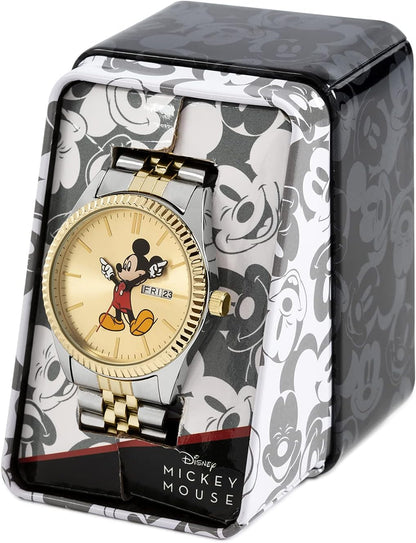 Disney Mickey Mouse Two Tone Bracelet Watch MK8185