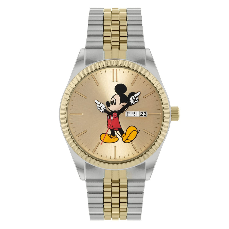 Disney Mickey Mouse Two Tone Bracelet Watch MK8185