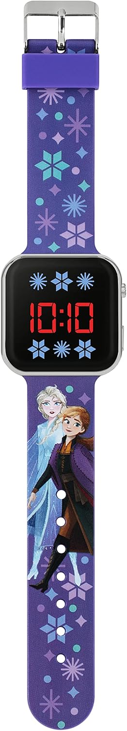 Disney Frozen Blue Printed Strap LED Watch FZN4733ARG
