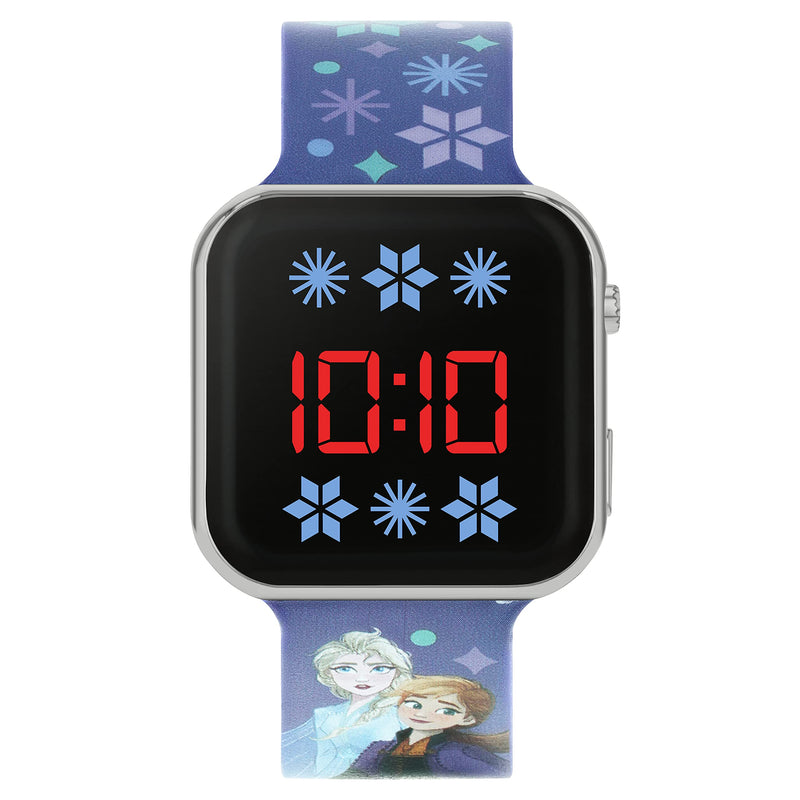 Disney Frozen Blue Printed Strap LED Watch FZN4733ARG