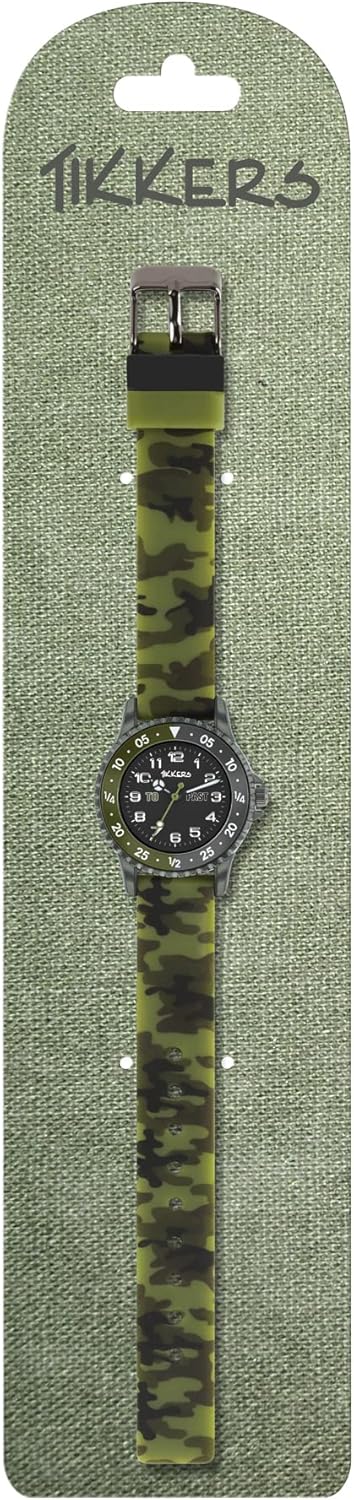 Tikkers Camo Silicone Time Teacher Strap Watch ATK1085