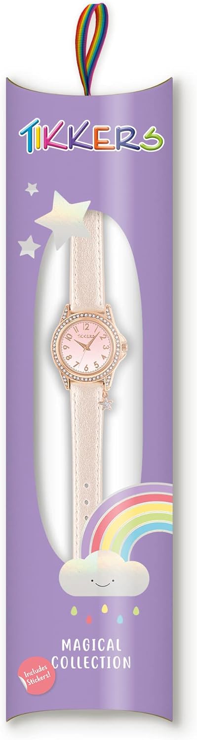 Tikkers Iridescent Strap Rose Gold Stone Set Watch TK0203