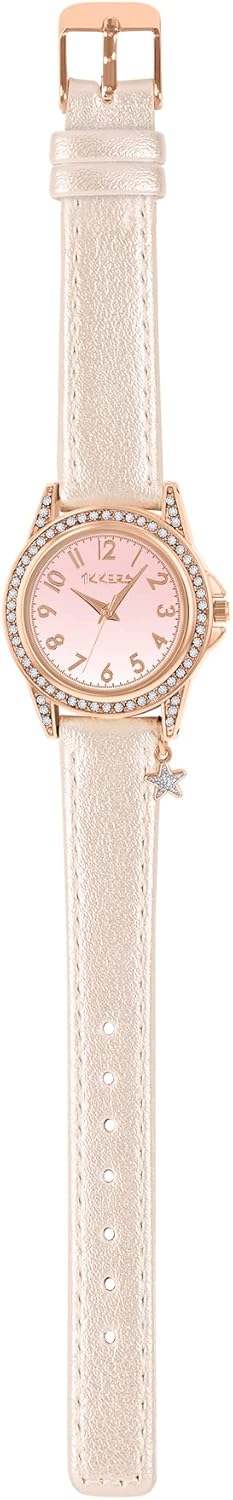 Tikkers Iridescent Strap Rose Gold Stone Set Watch TK0203