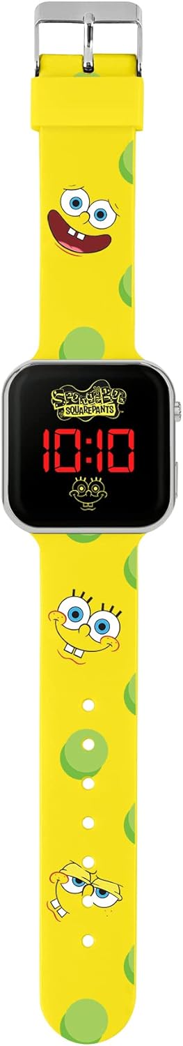 Nickelodeon SpongeBob Yellow LED Watch with Printed Character Strap SGB4134