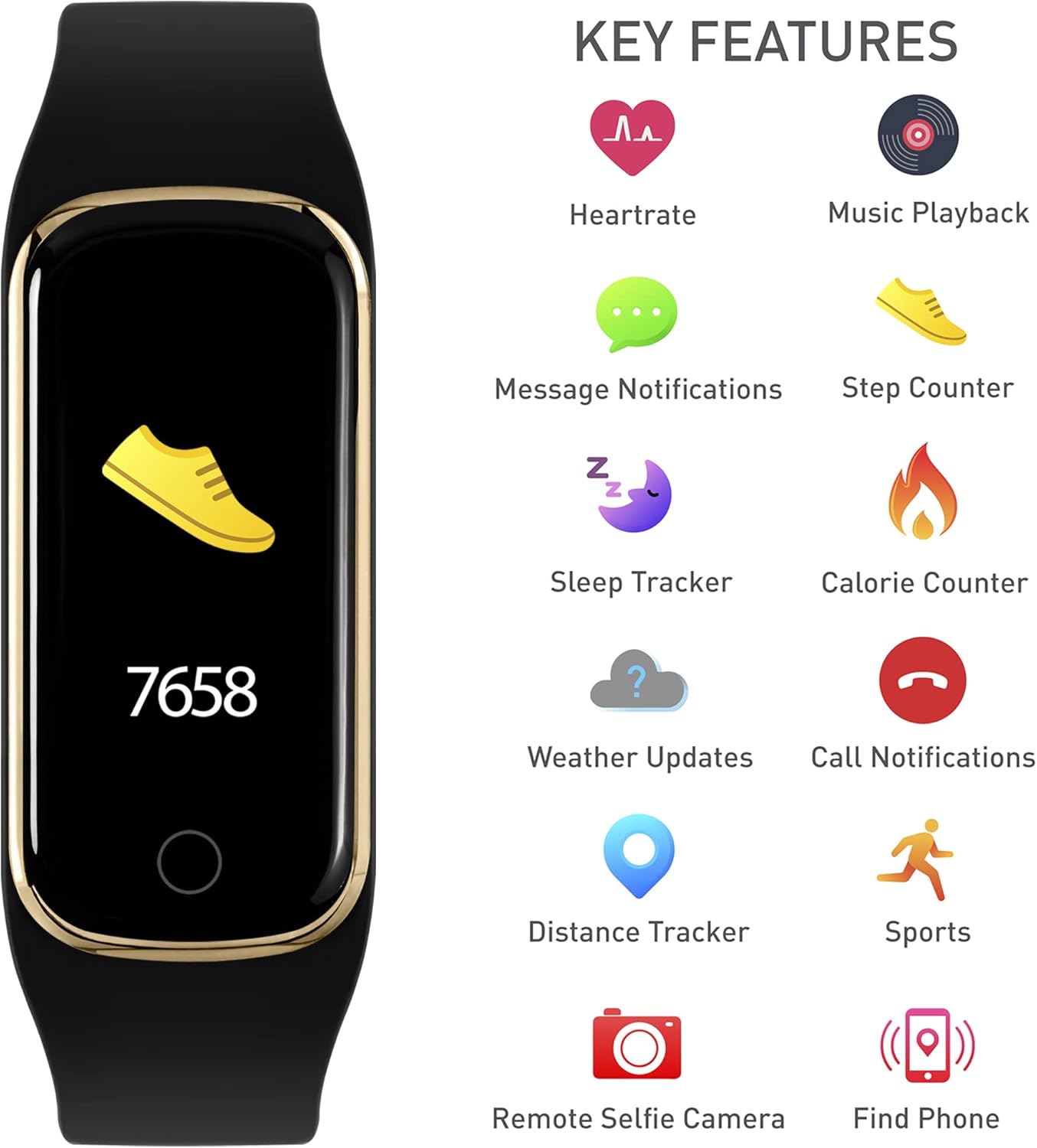 Reflex Active Series 8 Activity Tracker With Colour Touch Screen and Up To 7 Day Battery Life