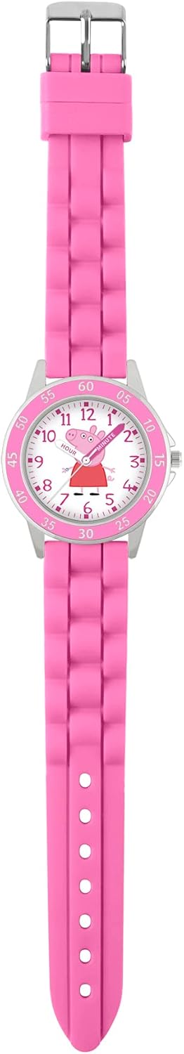 Hasbro Peppa Pig Pink Printed Time Teacher Strap Watch PPG9000