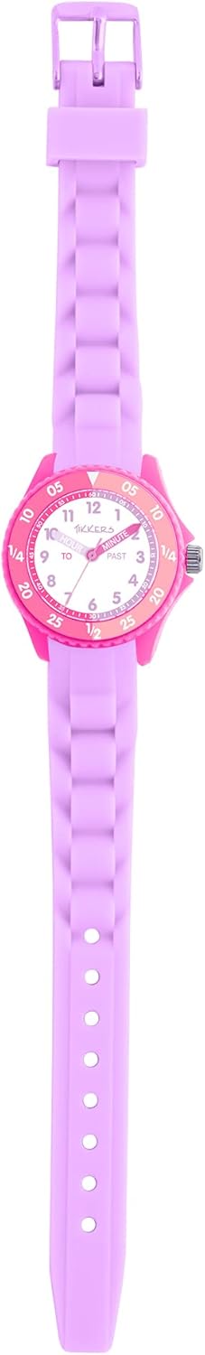 Tikkers Kids Lilac & Pink Silicone Time Teacher Watch ATK1087