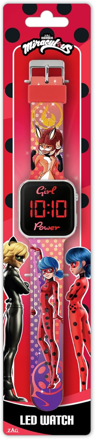 Disney Miraculous Ladybug LED Strap Watch MRC4024