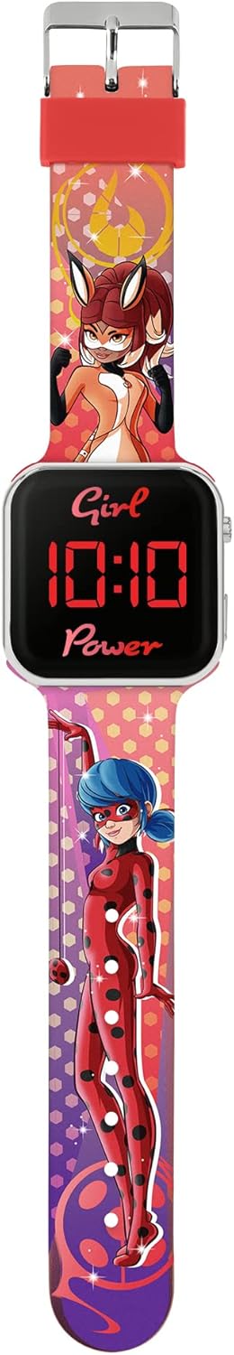 Disney Miraculous Ladybug LED Strap Watch MRC4024