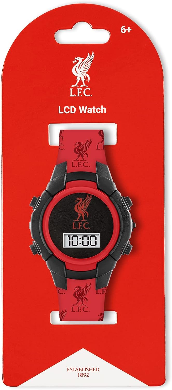 Official Liverpool Football Club Red and Black Flashing Watch LFC4001