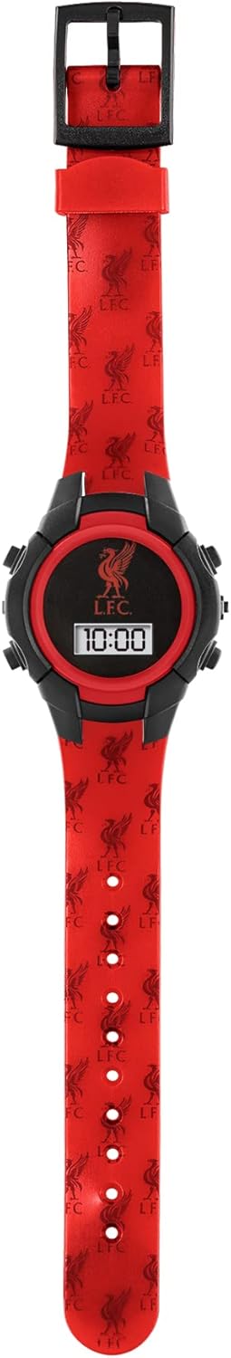 Official Liverpool Football Club Red and Black Flashing Watch LFC4001