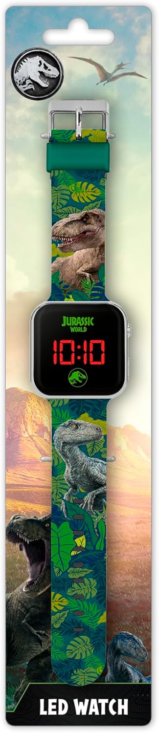 Universal Jurassic World Printed Strap LED Watch JRW4100
