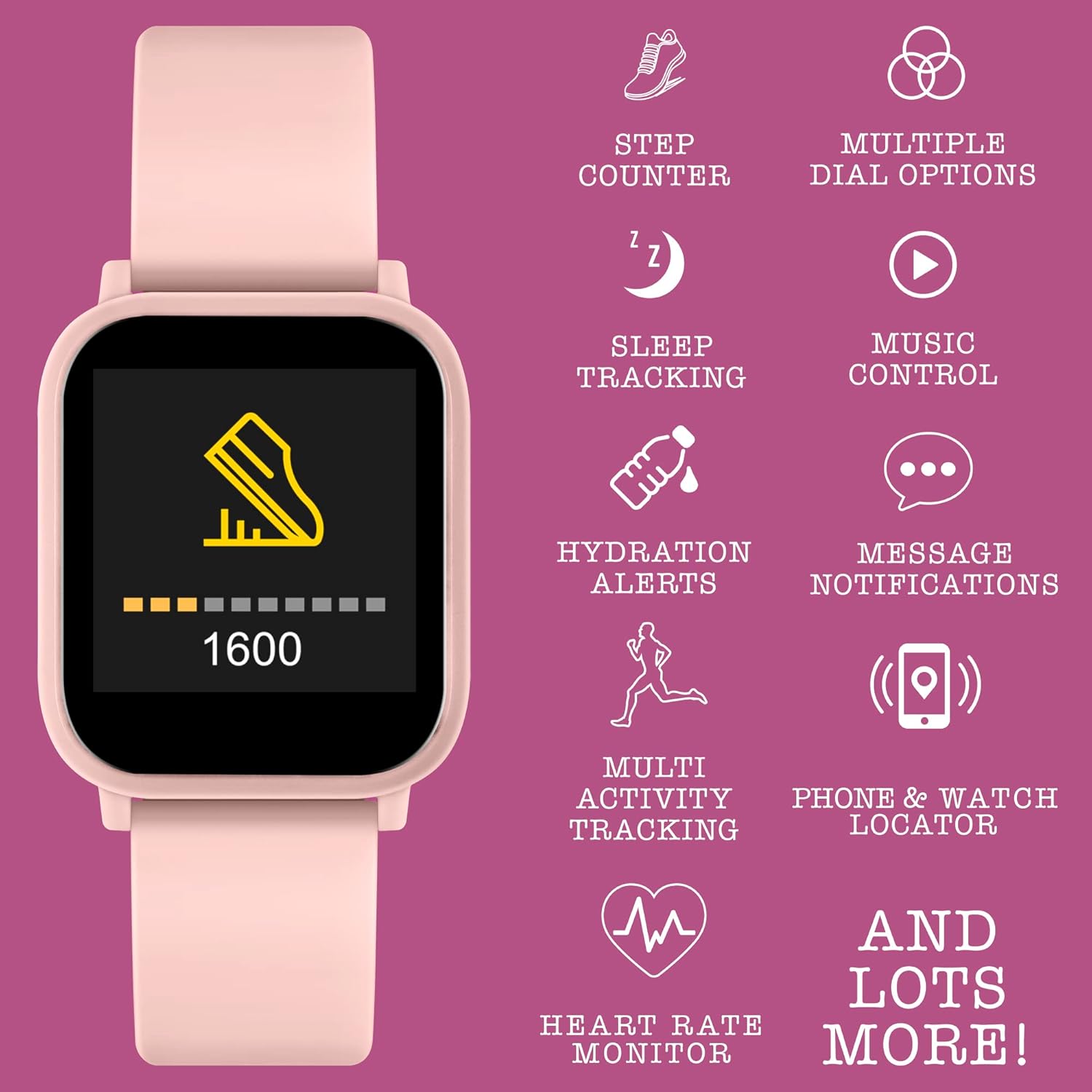 Tikkers Teen Series 10 Nude smart Watch and Earbuds Set TKS10-0001-SETARG