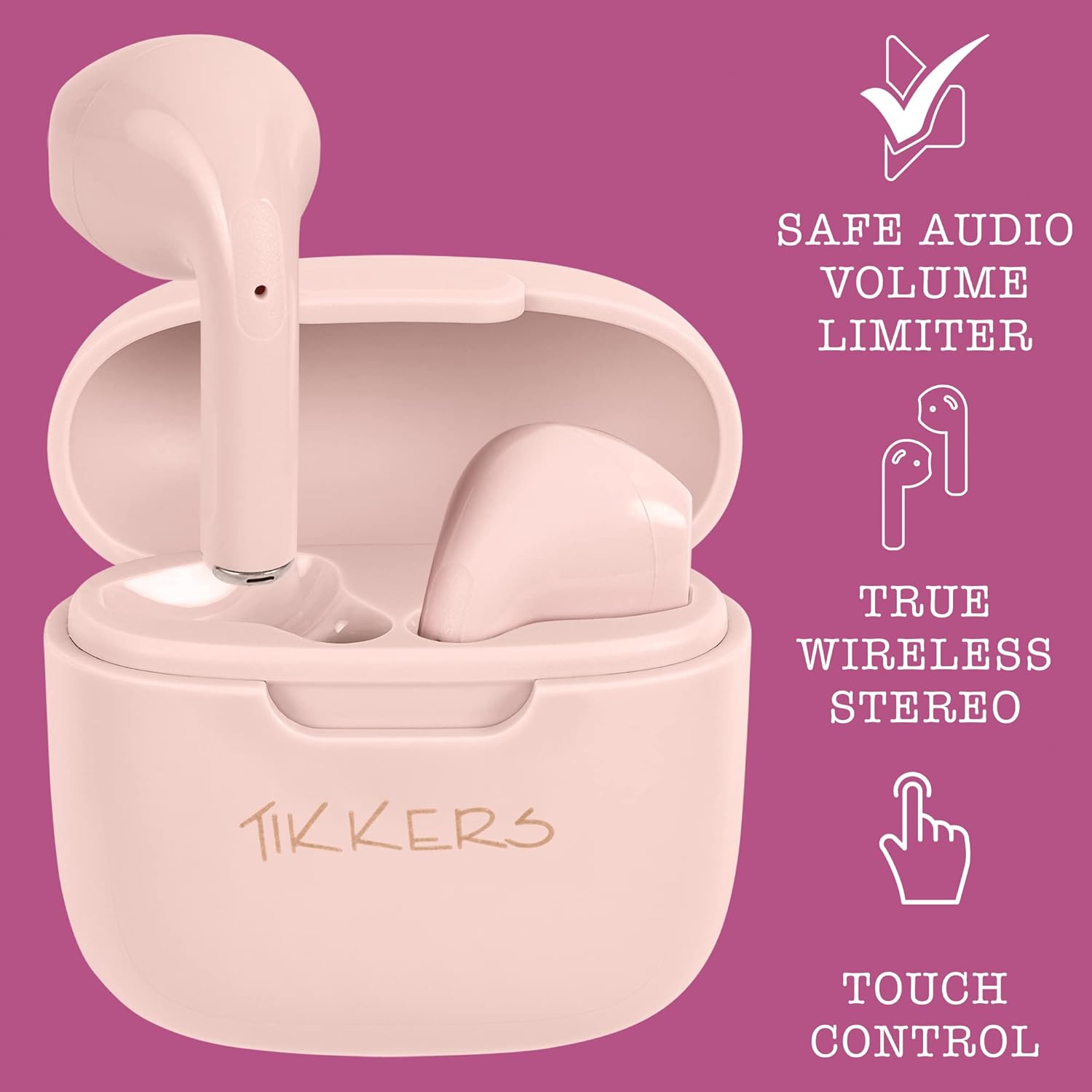 Tikkers Teen Series 10 Nude smart Watch and Earbuds Set TKS10-0001-SETARG