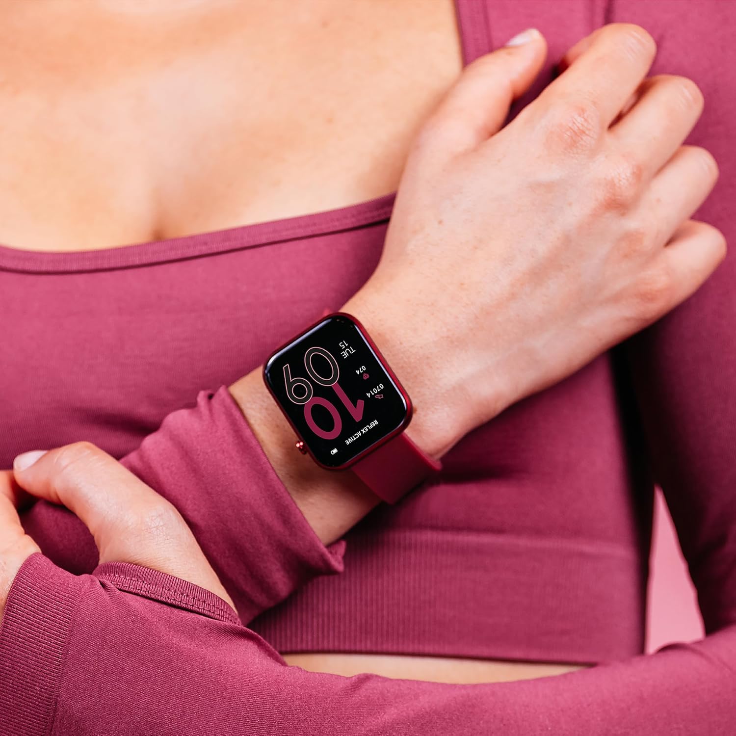 Reflex Active Series 12 Berry Strap Smart Watch