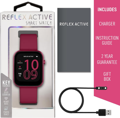 Reflex Active Series 12 Berry Strap Smart Watch