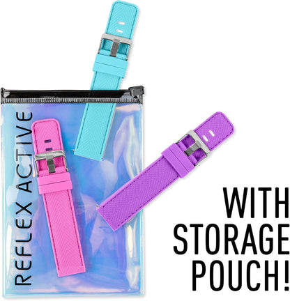 Reflex Active Interchangeable Silicone Smart Watch Strap Set