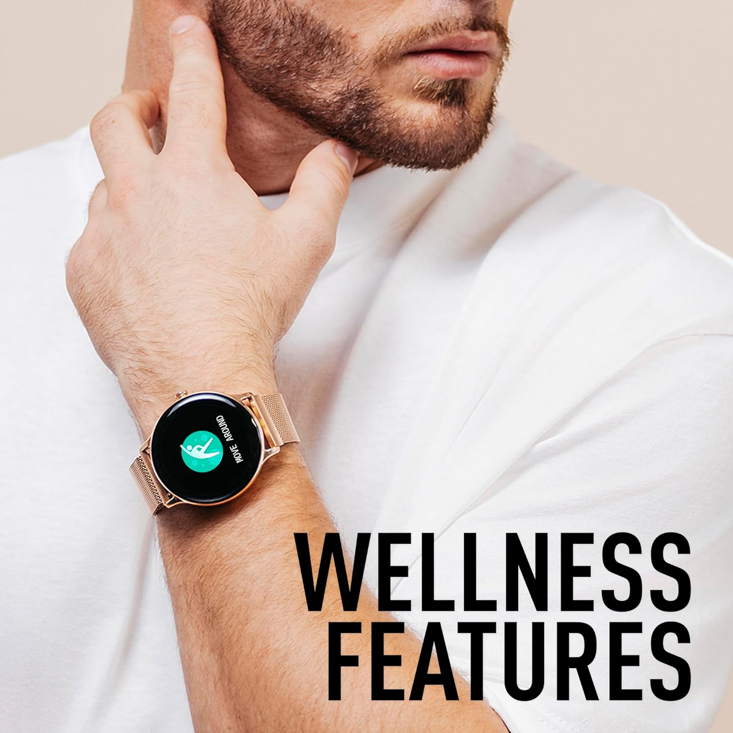 Reflex Active Series 22 Rose Gold Smart Calling Watch